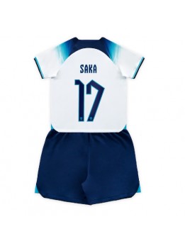 England Bukayo Saka #17 Replika Hemmakläder Barn VM 2022 Kortärmad (+ byxor)